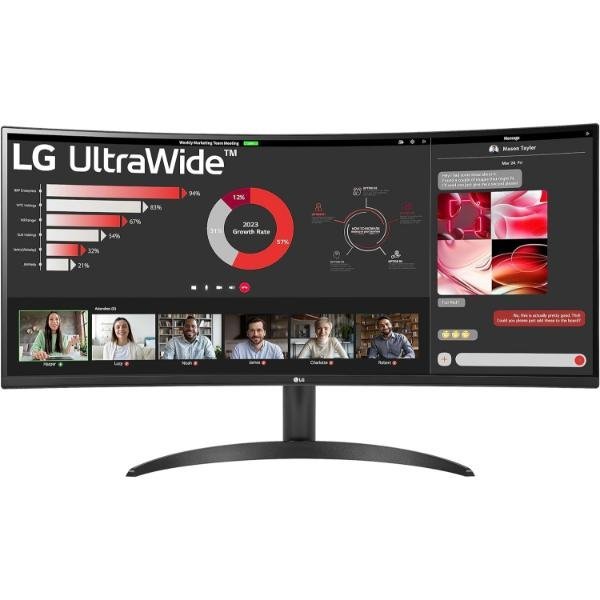 LG 34WR50QC-B Ultrawide 1440P 100Hz VA Curved Monitor