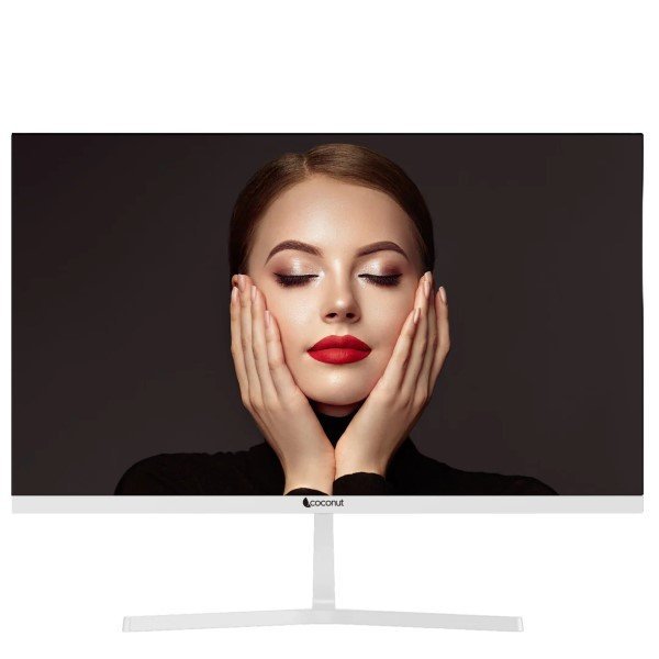 Coconut 24 Inch LED Frameless Ultra slim HD Monitor, 75Hz Refresh Rate, 1080p – White