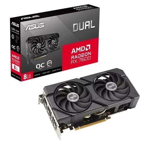 ASUS Dual RX 7600 EVO OC 8GB GDDR6 Graphics Card