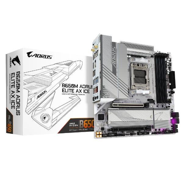 Gigabyte B650M Aorus Elite AX ICE mATX Motherboard