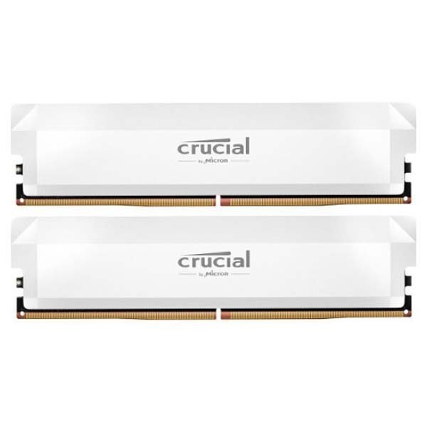 Crucial Pro Overclocking 32GB (2 x 16GB) DDR5 6000 MT/s CL36 UDIMM Memory Kit (White)