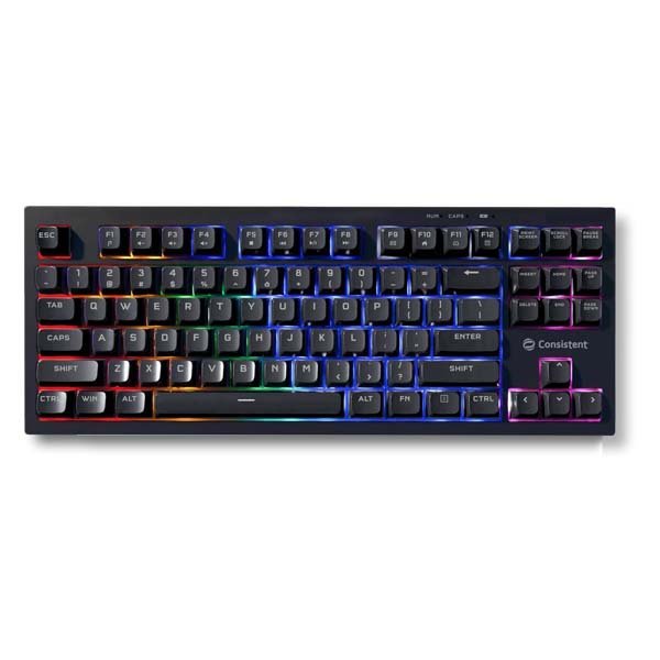 Consistent PARADOX Gaming Wired & Mac Support Keyboard, USB Plug-and-Play, Keystrokes, Rainbow Breath Light, 1.5 Cable Length