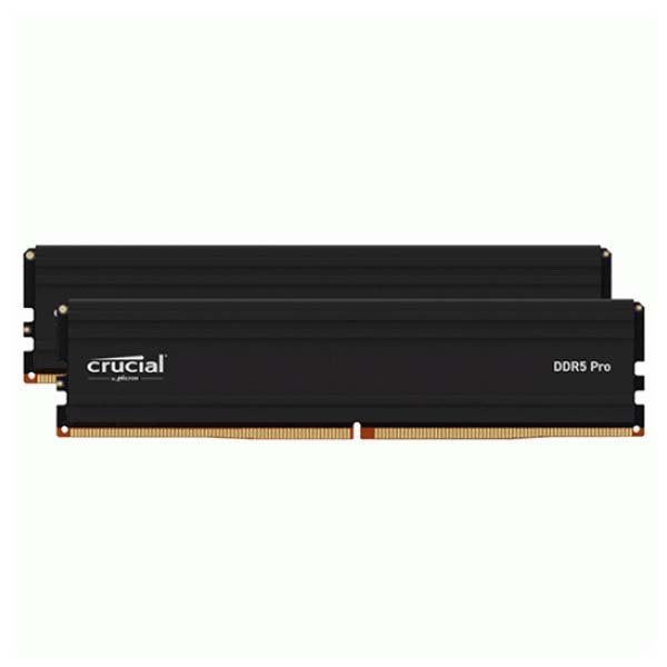 Crucial Pro 64GB 2x32GB DDR5 6400 MHz UDIMM Memory Kit (Black)