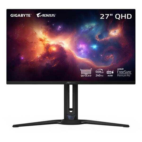 Gigabyte AORUS FO27Q2 27″ Inch OLED 1440p 240 Hz Gaming Monitor (Black)