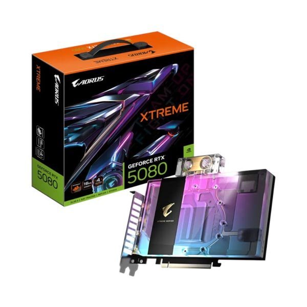 Gigabyte AORUS GeForce RTX 5080 Xtreme Waterforce WB 16GB GDDR7 Graphics Card
