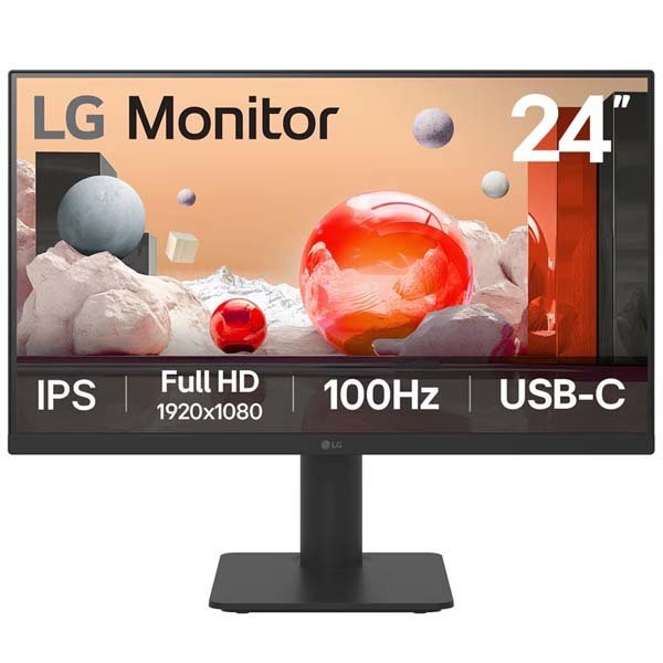 LG 24MS570B 24″ IPS Full HD 100Hz USB-C Built-in Speakers Office Monitor