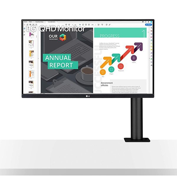 LG 27QN880-B 27″ QHD (2560×1440) Ergo IPS Monitor with HDR 10 Compatibility and USB Type-C Connectivity, Black