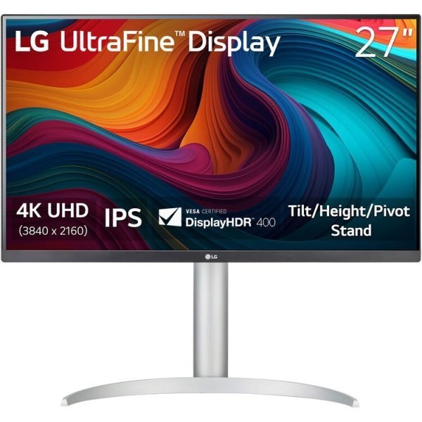 LG 27UP650K-W 27-inch Ultrafine 4K UHD (3840 x 2160) IPS 60Hz Computer Monitor (White)