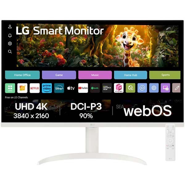 LG 32SR75U 32″ 4K UHD (3840 x 2160) Smart Monitor with Steaming TV (White)
