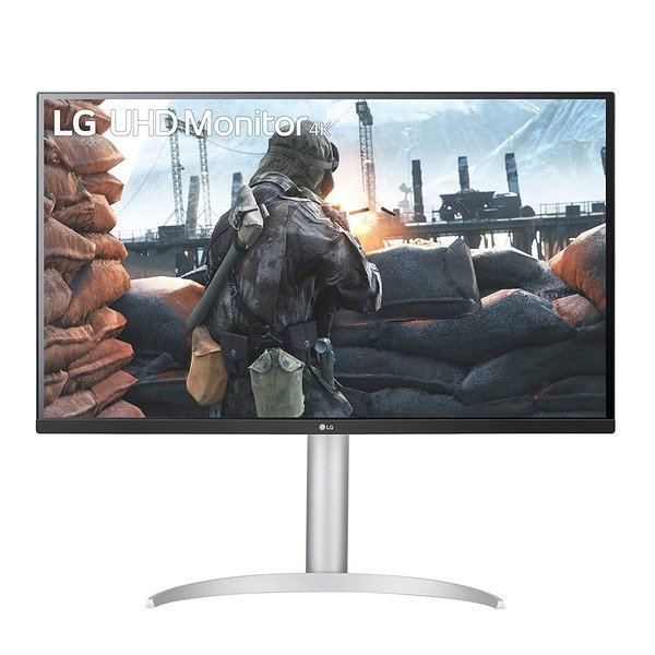 LG 32UP550-W 32 Inch UHD (3840 x 2160) VA Display Monitor with AMD FreeSync, DCI-P3 90% Color Gamut with HDR 10 Compatibility and USB Type-C Connectivity – Silver/White