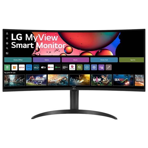 LG 34SR65QC-B 34″ WQHD (3440×1440) Curved (1800R) UltraWide 21:9 Smart Monitor (Black)