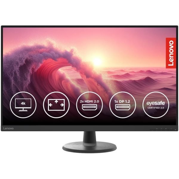 Lenovo D32u-40 D-Series 32 inch (80cm), 3840×2160 4K Ultra HD Display Monitor (Black)