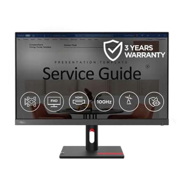 Lenovo ThinkVision S24i-30 23.8” (60.45cm) FHD (1920×1080) IPS Antiglare WLED Monitor (Black)
