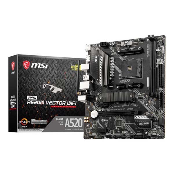 MSI MAG A520M VECTOR WIFI AM4 Micro-ATX Motherboard