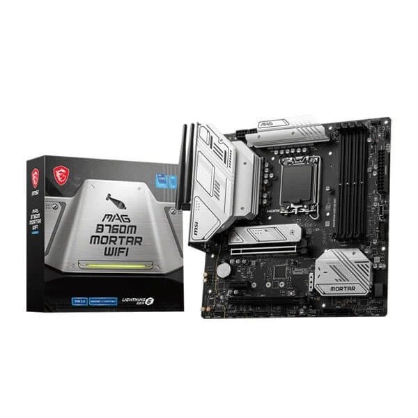 MSI MAG B760M Mortar WIFI  Intel Motherboard Supports Intel 12th , 13th & 14th Gen Processors