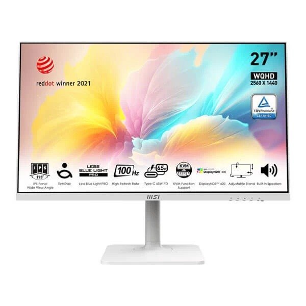 MSI Modern MD272QXPW 27 Inch Business Monitor (White)