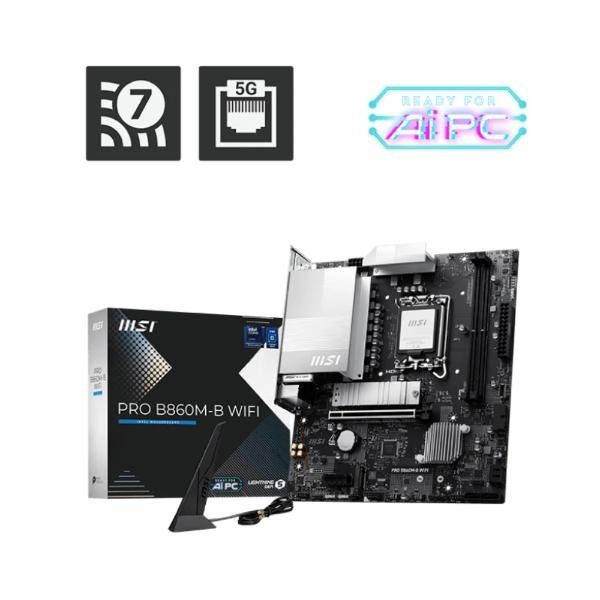 MSI Pro B860M-B Wifi7 DDR5 Intel Motherboard