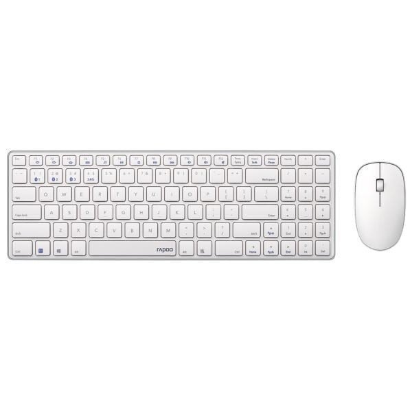 RAPOO 9300M Multi Mode Wireless Keyboard and Mouse Combo (White)