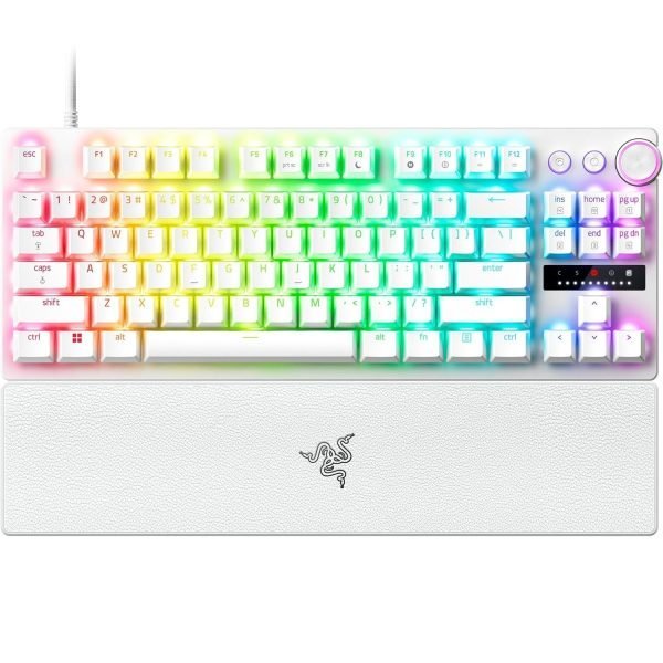 Razer Huntsman V3 Pro Tenkeyless Analog Optical Esports Wired Gaming Keyboard (White)