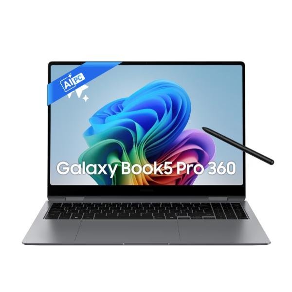 Samsung Galaxy Book5 Pro 360 NP960QHA-KG3IN Notebook Laptop (Intel Core Ultra 5/16 GB/512 GB SSD/Intel Arc Graphics/Windows 11 Home/MSOffice/Dynamic AMOLED 2X), 40.64 cm – 16 inch, Grey