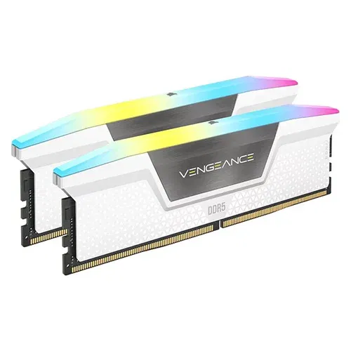 Corsair Vengeance RGB 32GB (16GB x 2) 6000MHz DDR5 RAM – White