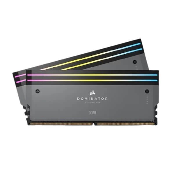 Corsair Dominator Titanium RGB DDR5 32GB (16GBx2) 6000MHz CL30 Desktop Ram – Grey