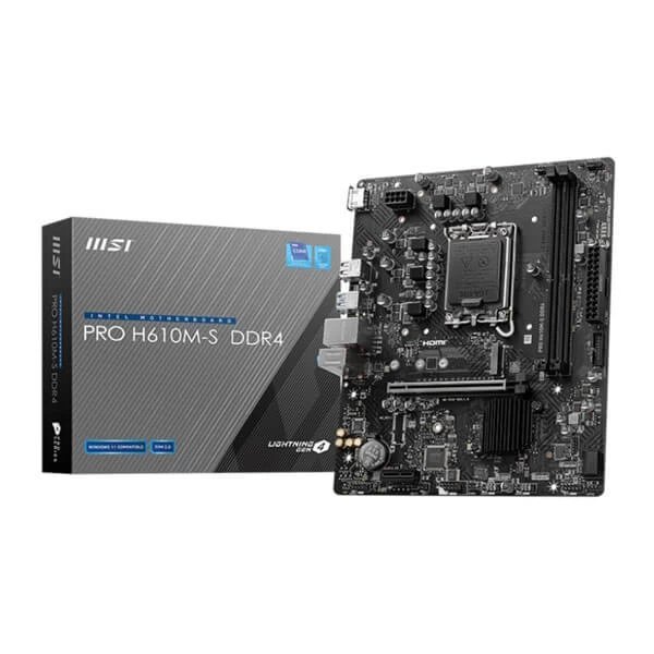 MSI Pro H610M-S DDR4 Motherboard Supports Intel 12th , 13th & 14th Gen Processors