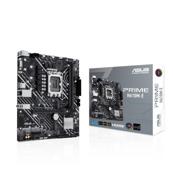 ASUS Prime H610M-E DDR5 Intel LGA 1700 mATX Motherboard Supports Intel 12th, 13th & 14th Gen Processors